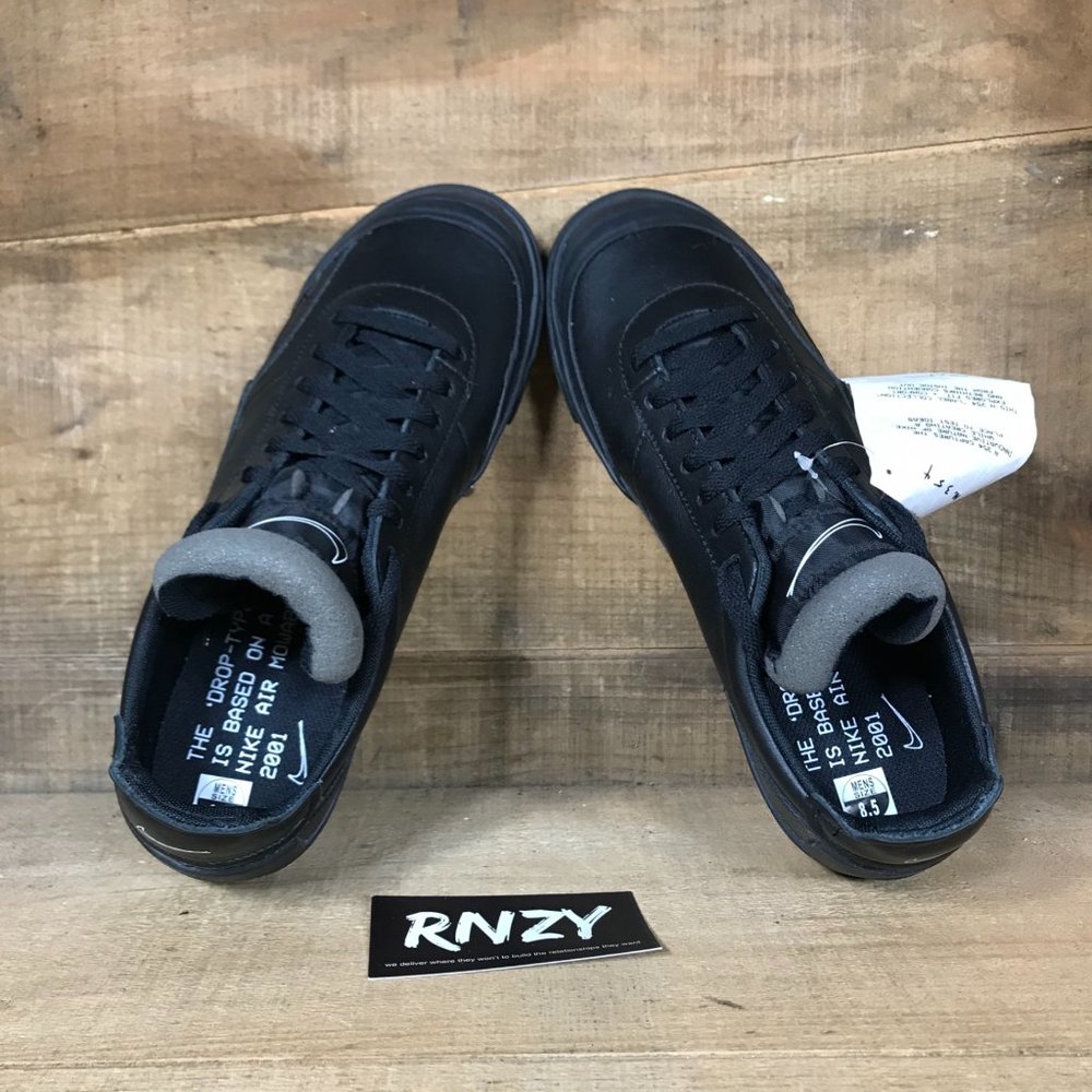 NEW Nike Drop-Type PRM Triple Black Sneakers - Picture 5 of 8